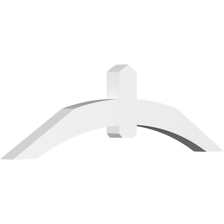 Ekena Millwork Archdale Architectural Grade PVC Gable Bracket, 72"W x 21"H x 4"D x 6"F, 7/12 Pitch GBP072X21X0406ARC00